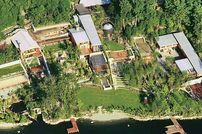 Bill Gates's lakeside home, known as Xanadu 2.0, in Medina, Washington