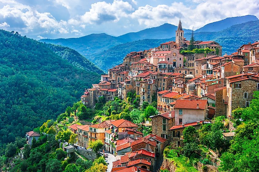 View of Apricale in the Province of Imperia, Liguria, Italy. (Credit: monticello via Shutterstock)