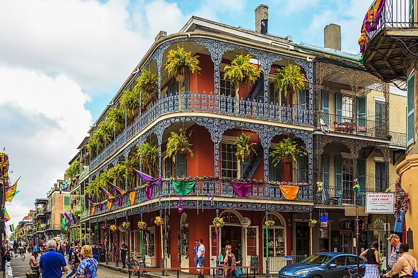 Historic building in the French Quarter in New Orleans, Louisiana. 