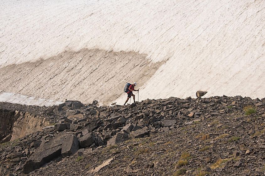 Hiking the Teton Crest Trail in Grand Teton National Park.