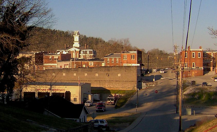 The historic town of Carthage, Tennessee