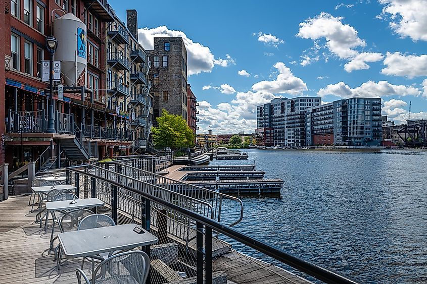 The Riverwalk in Milwaukee, Wisconsin