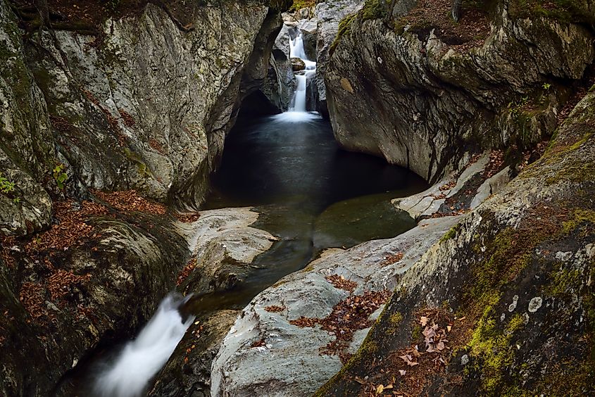 Texas Falls in the Green Mountain National Forest in Vermont.