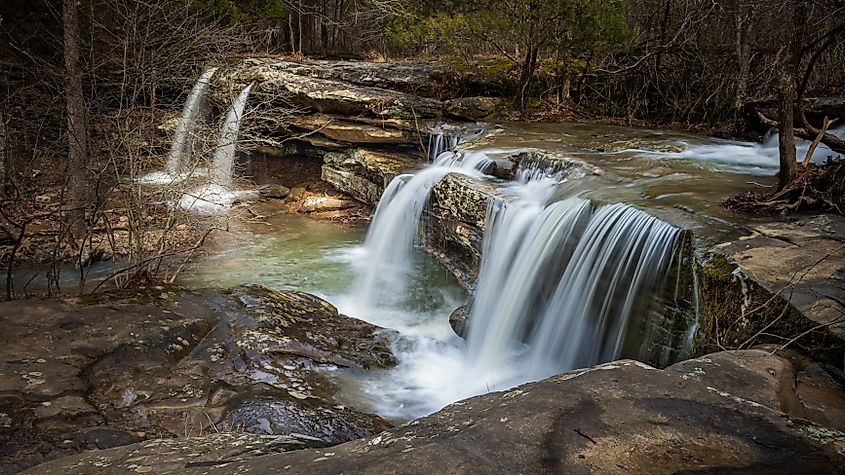 The beautiful Burden Falls in the Shawnee National Forest, Illinois.