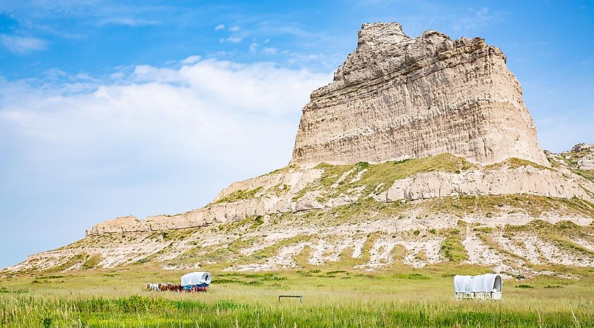 Scott's Bluff National Monument in Nebraska, historic Oregon Trail, USA