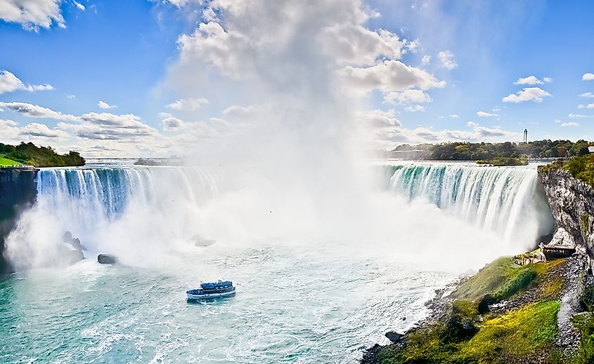 Niagara Falls, one of the most popular tourist attractions in Canada