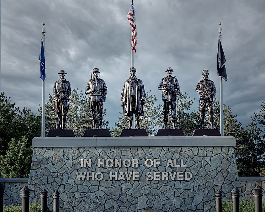  A closeup of Soldiers Memorial at Ft McCoy museum