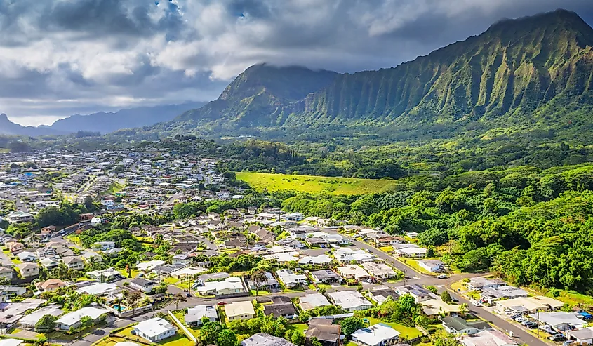 Overlooking Kailua, Hawaii.