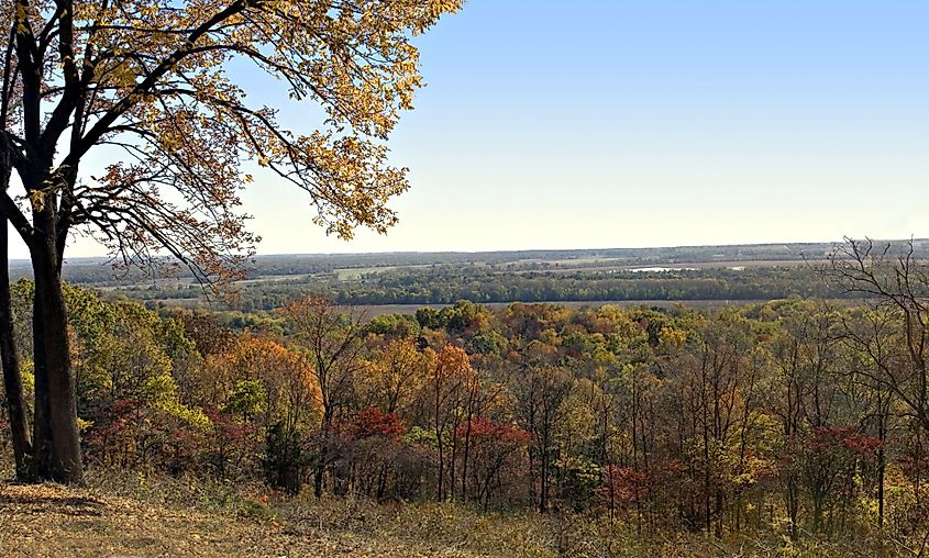 Overlook of the Illinois River Valley from Pere Marquette State Park, Illinois