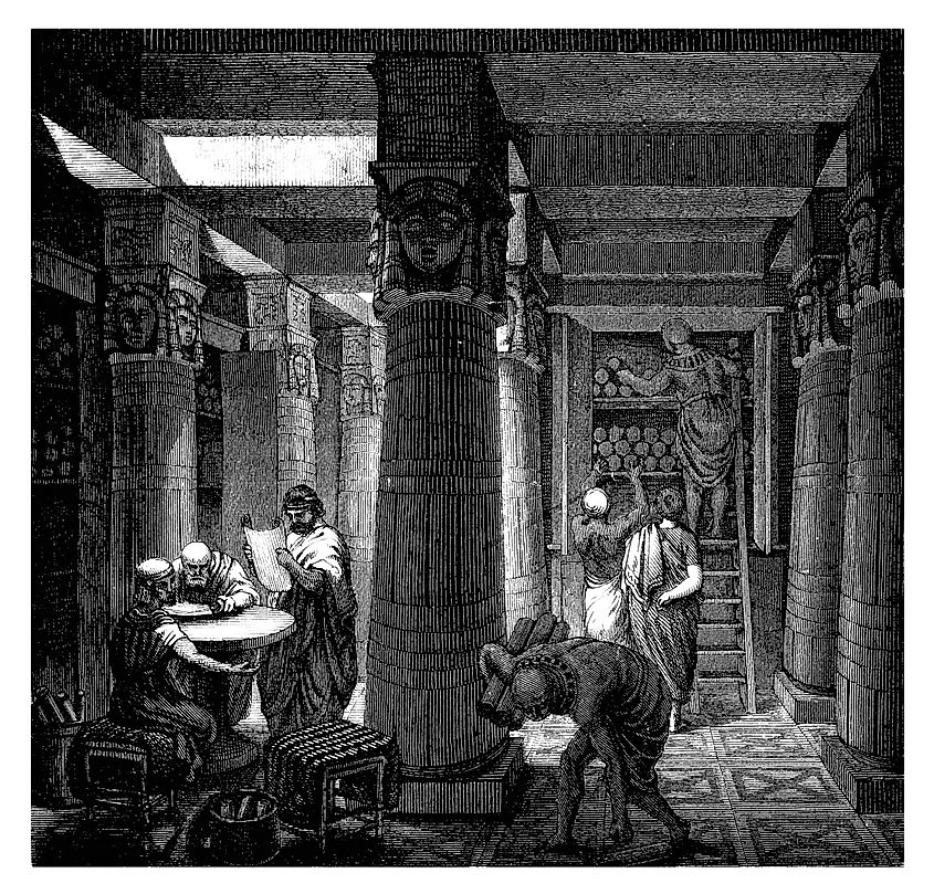 The Library of Alexandria.