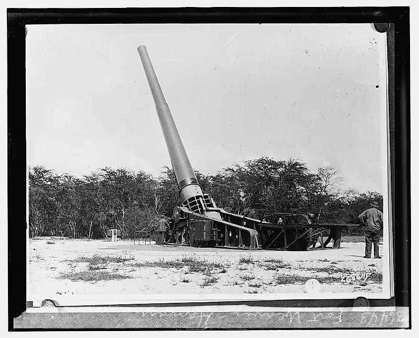 A historic photograph of Fort Weaver in Hawaii.