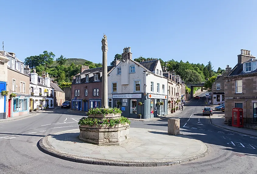Melrose town centre in the Scottish Borders (Editorial credit: ATGImages / Shutterstock.com)