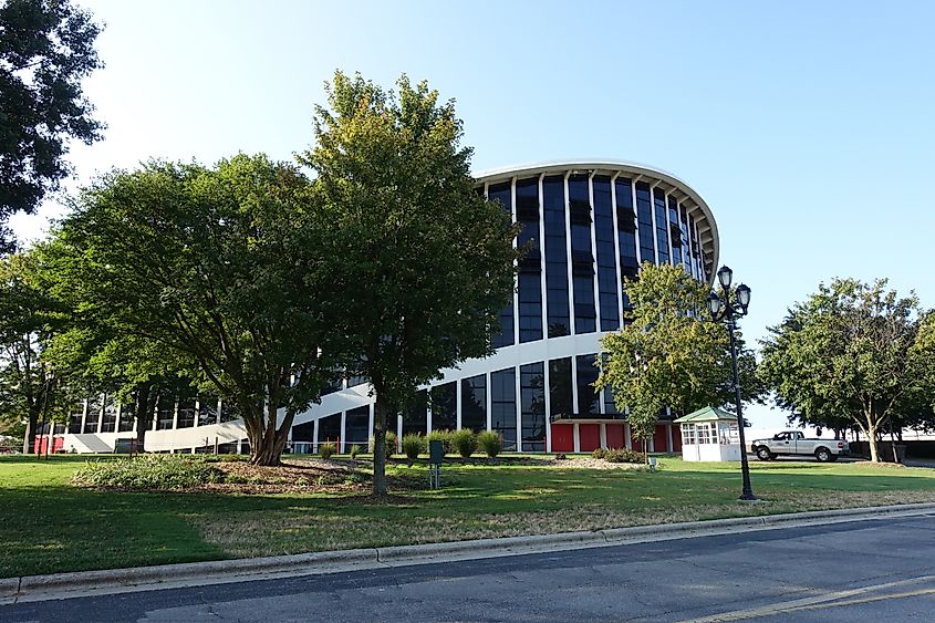 The Dorton Arena Building on the North Carolina State Fairgrounds. Editorial credit: KAD Photo / Shutterstock.com