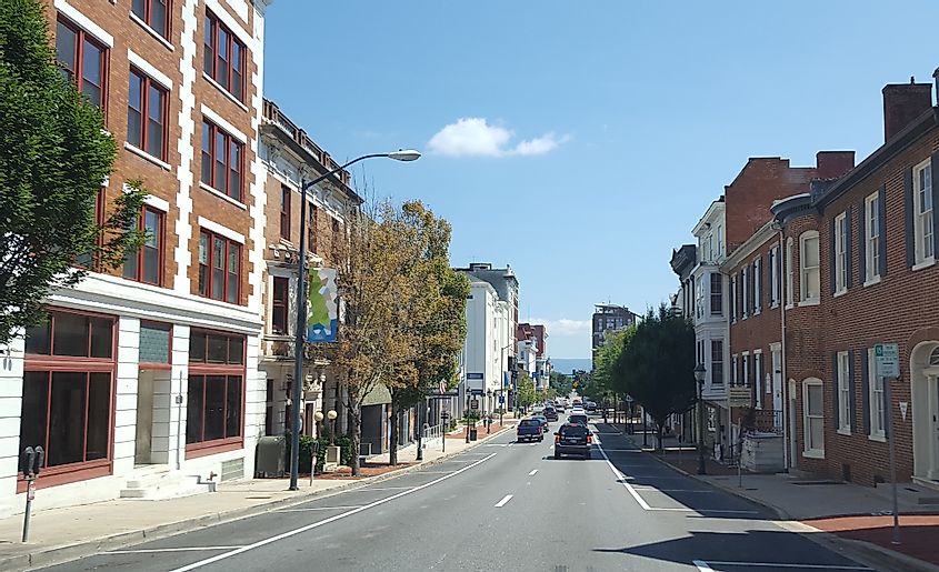 Street view in Hagerstown, Maryland