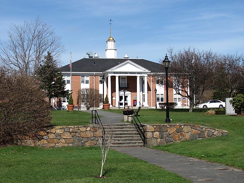 Town hall in Burlington, Massachusetts