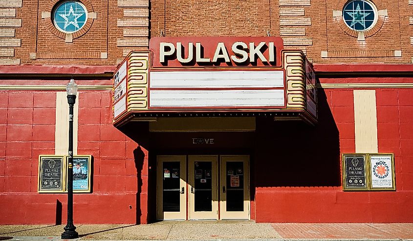Pulaski Theatre vintage sign, Pulaski, Virginia