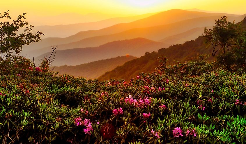 Sunset in the mountains of Tennessee
