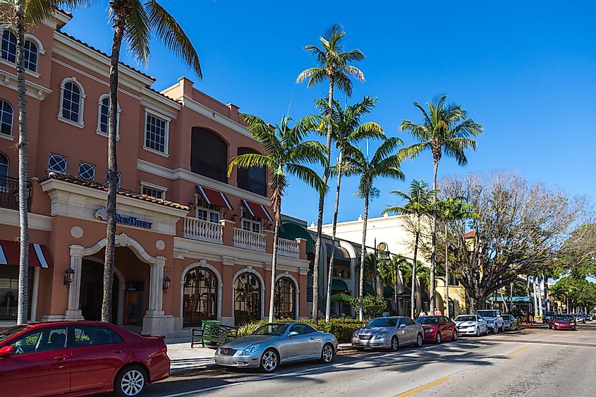 Main street in Naples, Florida