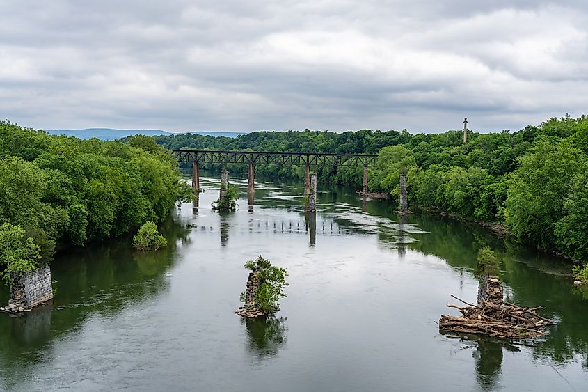 The Potomac River Seen from a Bridge Outside of Shepherdstown, West Virginia