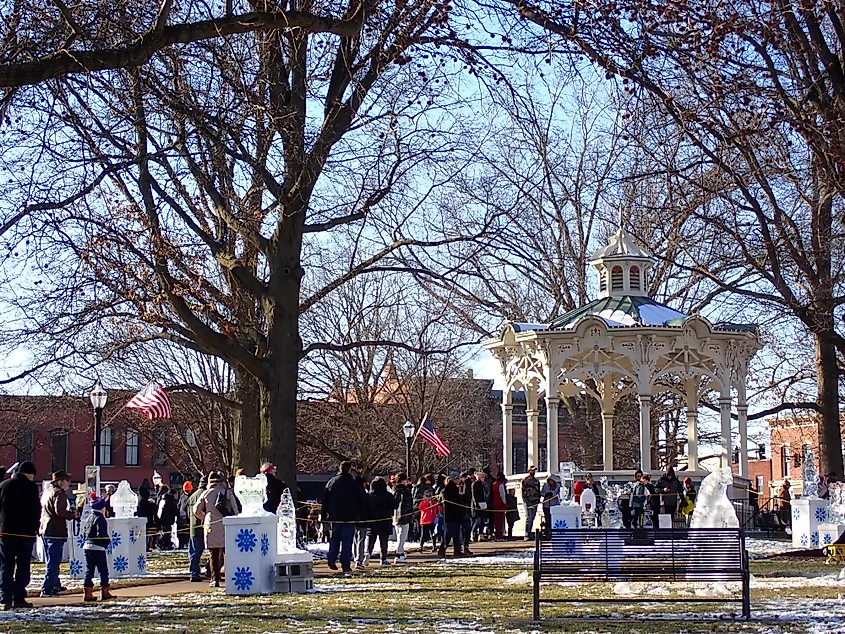 The Annual Ice Festival in Medina, Ohio