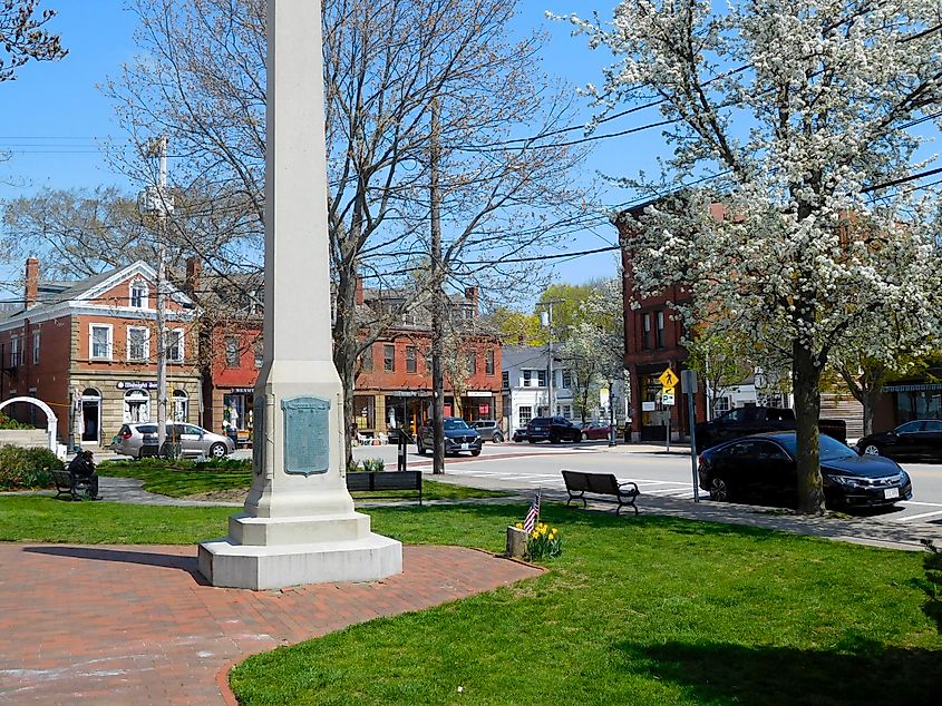 Updike Square in Wickford Village, North Kingstown, Rhode Island.