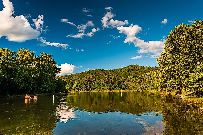 Shenandoah River as Seen from the Shenandoah Valley in Virginia