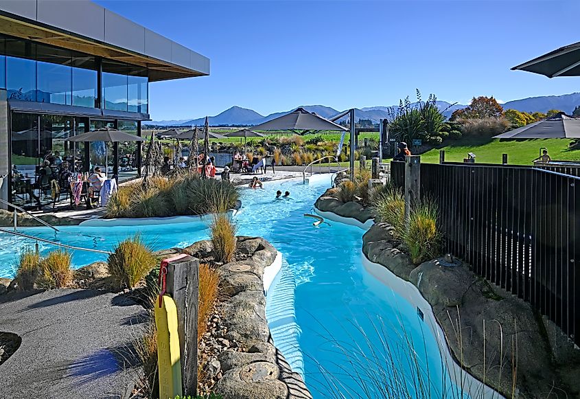 Hot pools in Methven, New Zealand.