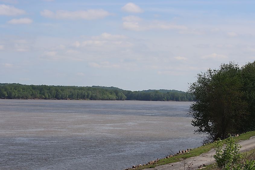 Vista of the Ohio River from Golconda, Illinois