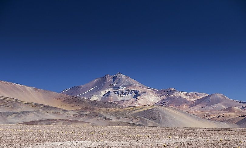Ojos del Salado, the highest active volcano in the world, in Chile.