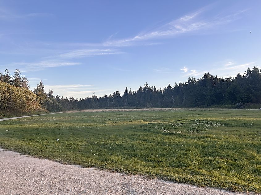 Track field in Angoon, Alaska.