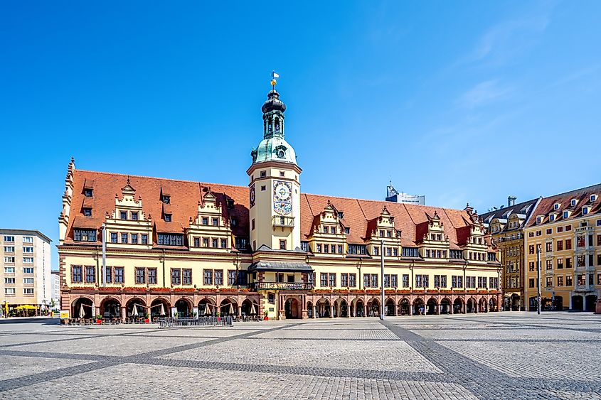 Old city hall and market, Leipzig, Saxony, Germany.