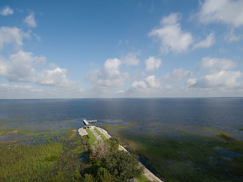 Morning at Lake Tohopekaliga from Lakefront Park in Osceola County, Florida.