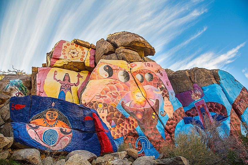 1966 mural by artist Roy Purcell in Chlorida, Arizona