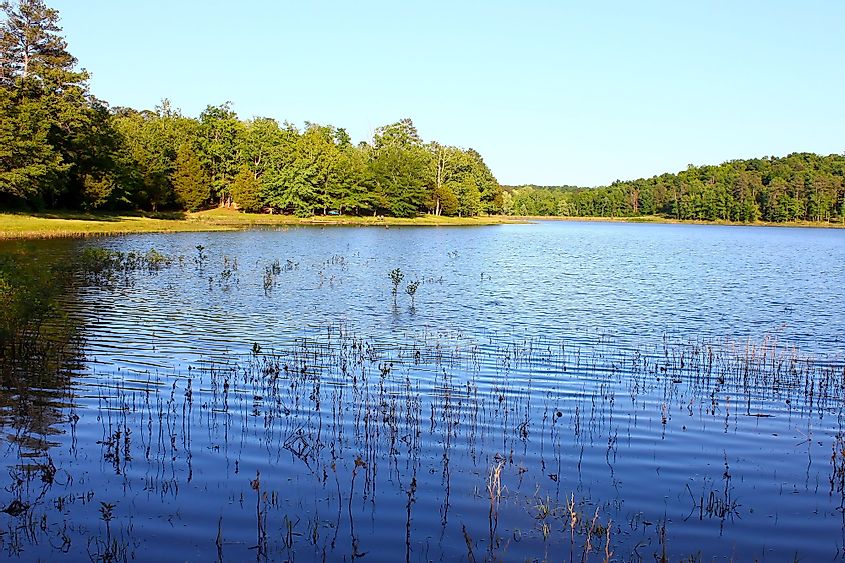 Haynes Lake at Tishomingo State Park in northern Mississippi