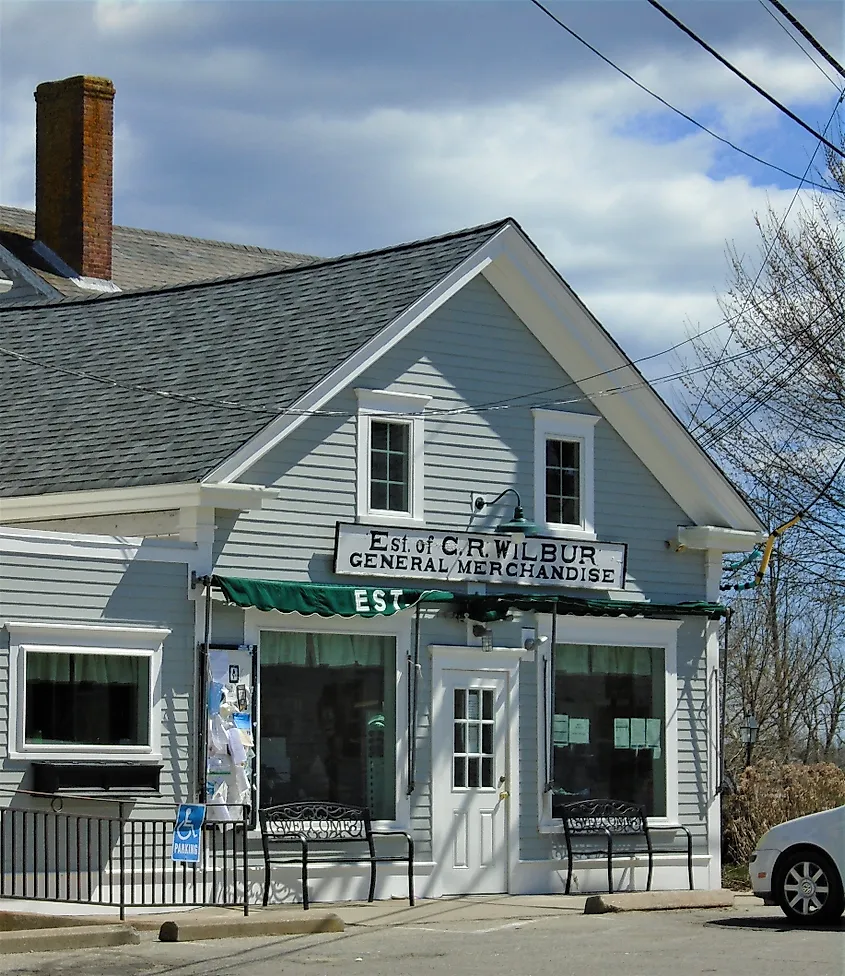 C. R. Wilbur's General Merchandise building on South Commons Road in the Little Compton Common Historic District