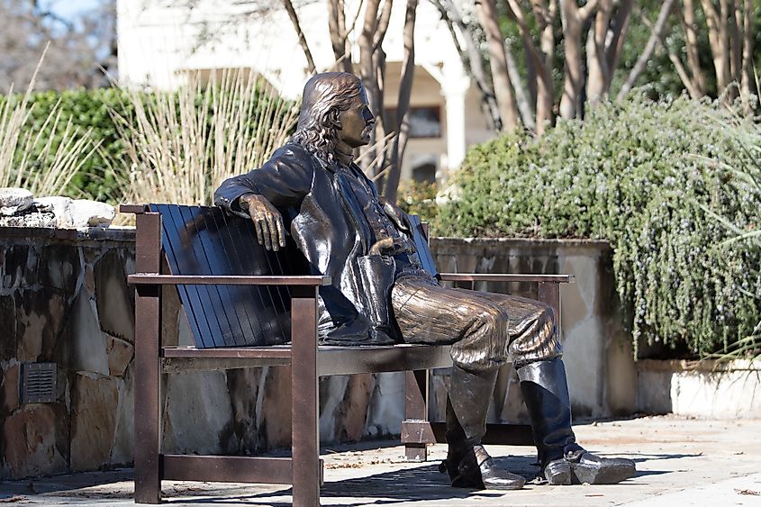 the statue of wild bill in boerne texas