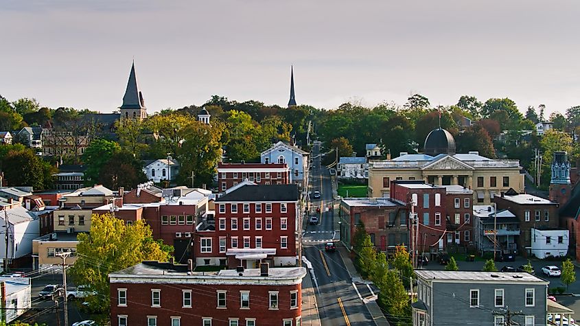 Aerial view of Catskill, New York