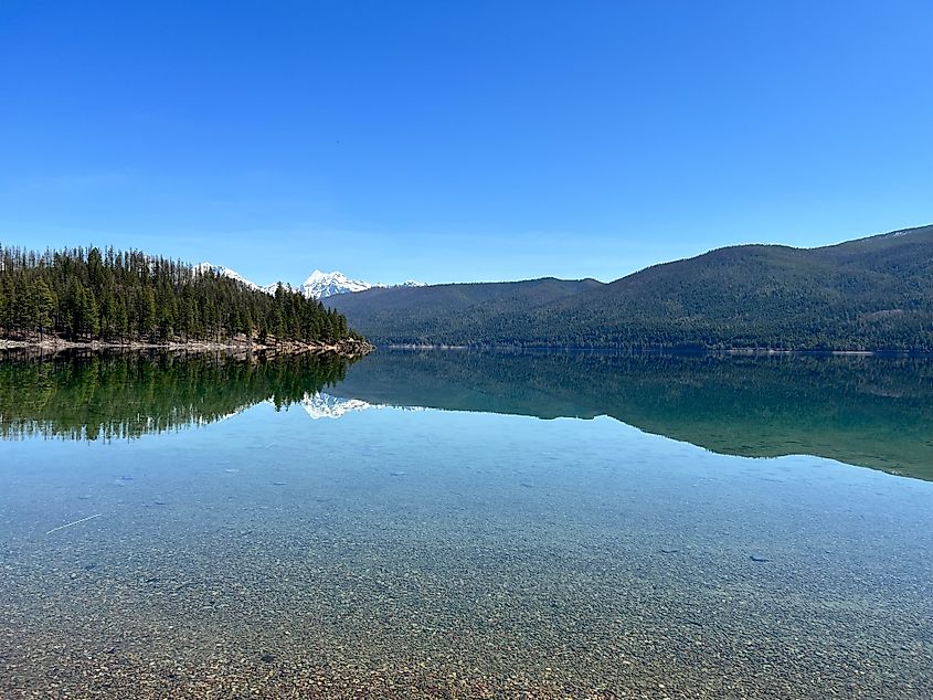 Flathead Lake State Park, clear water.