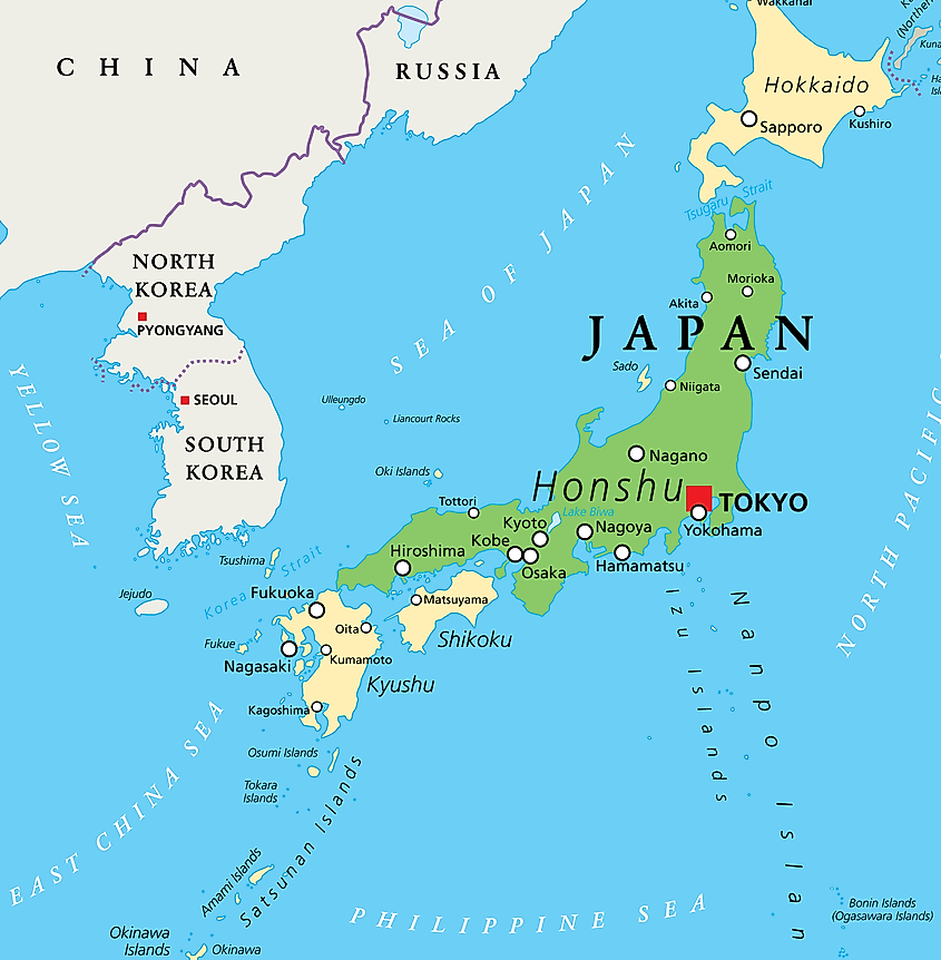 Honshu map