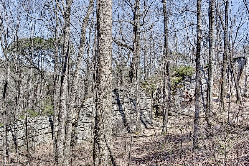 Boulders at Moss Rock Preserve in Hoover, Alabama