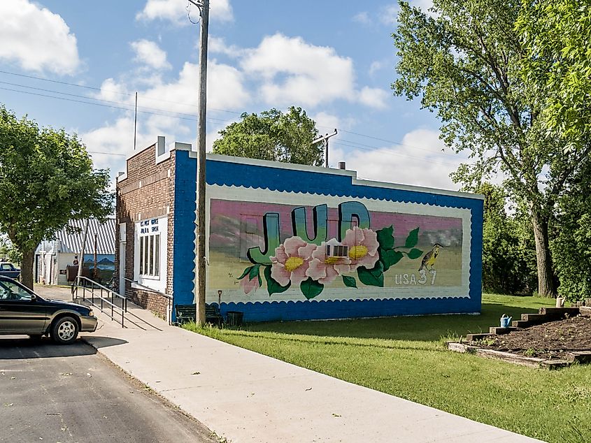 Post office in Jud, North Dakota.