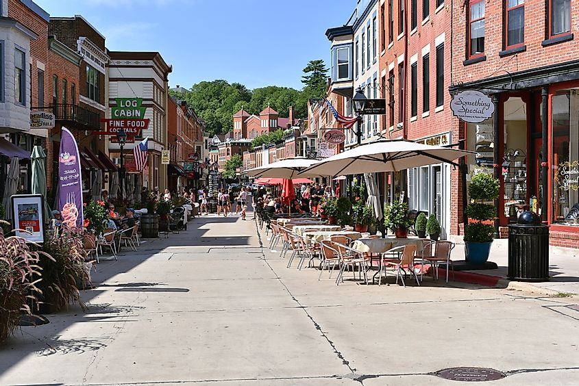 downtown Galena with its shops and restaurants