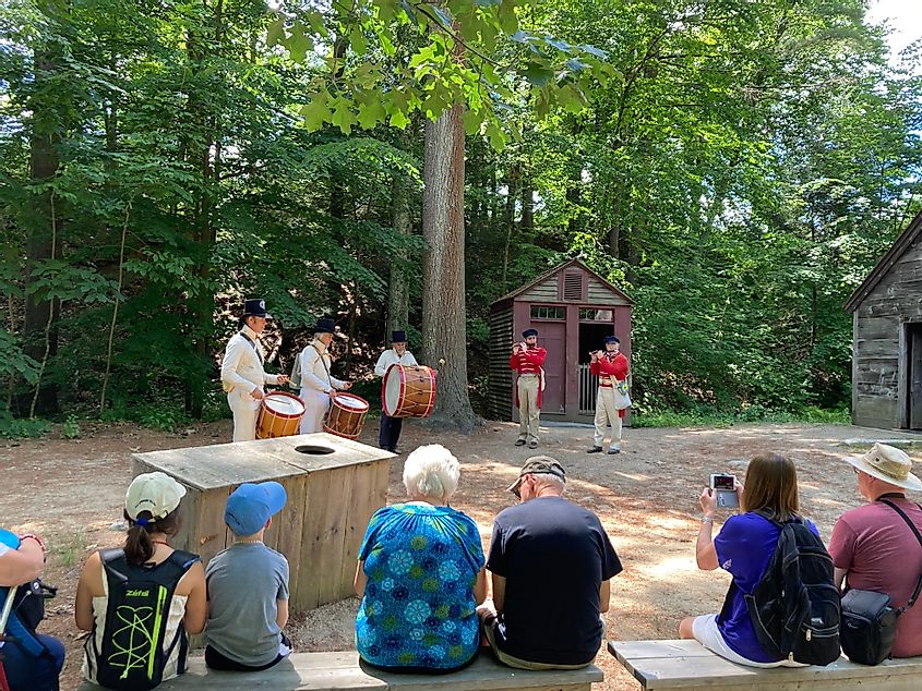 Fourth of July at Old Sturbridge Village, celebratory musical performance event with old fashioned musical instruments, via Emma'sPhotos / Shutterstock.com