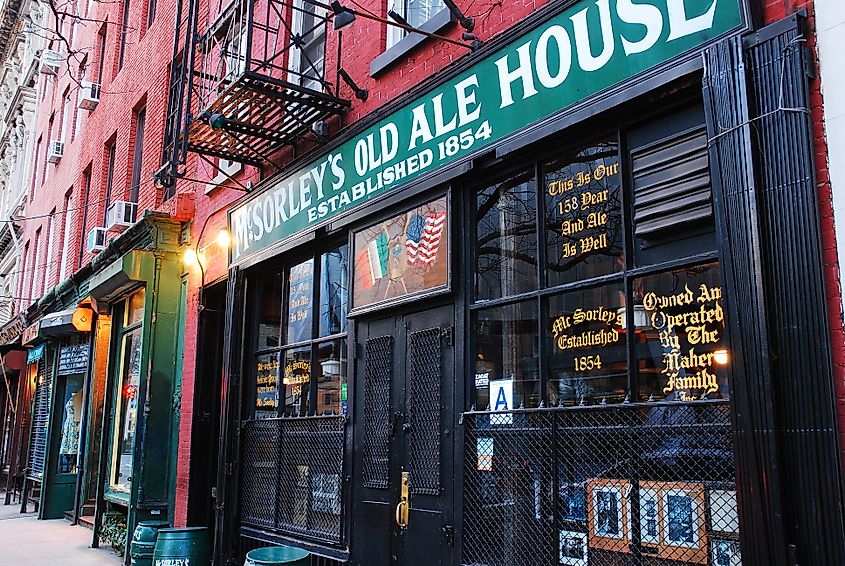 McSorely's Old Ale House located in the East Village in New York City.
