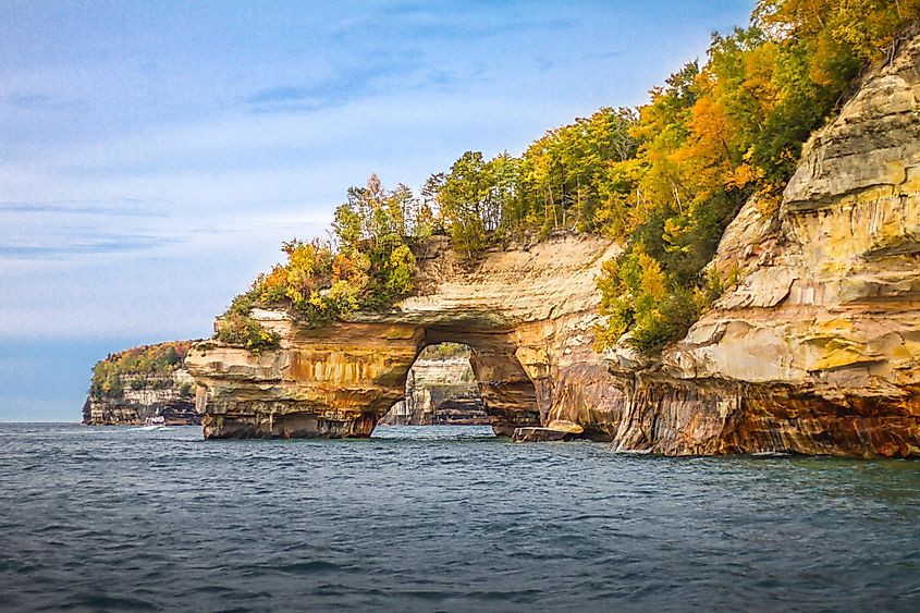 Pictured Rocks National Lake Shore located in Upper Peninsula, Michigan