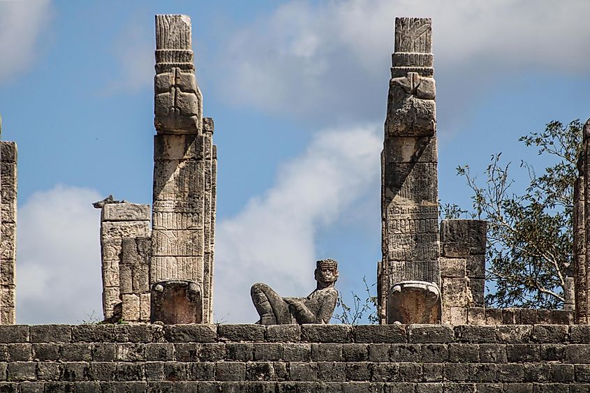 Chacmool statue in Chichén Itzá. The place where human sacrifices were made.