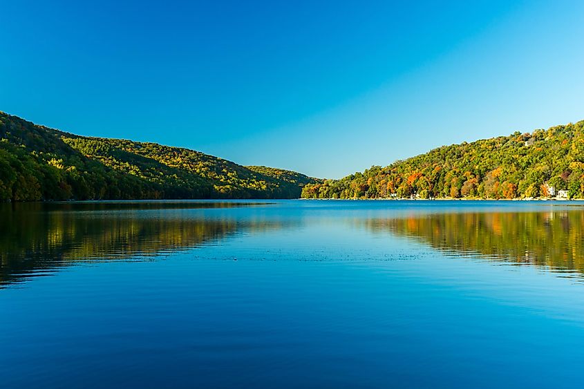 Beautiful Lake Clear in autumn.