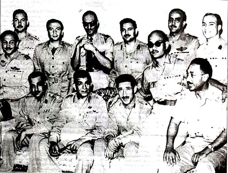 1952: The Free Officers Movement of Egypt. Bottom row from left to right are Gamal Abdel Nasser, Mohammed Naguib, Abdel Hakim Amer and Anwar Sadat. Source: Wikimedia/Public Domain