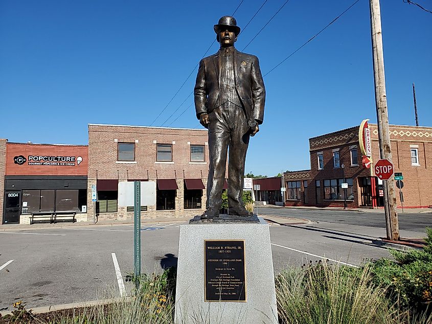 Statue of William B. Strang, JR., Founder of Overland Park, Kansas
