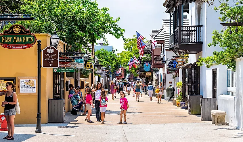 St. George Street in St. Augustine, Florida.